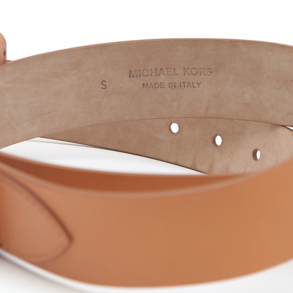 MICHAEL KORS COLLECTION Leather Belt Tan Sz S